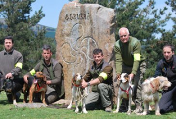 Asier Sierra y «Moro», Campeones de Bizkaia de Perros de Rastro