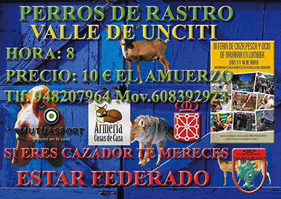 Prueba de perros de rastro Valle de Unciti