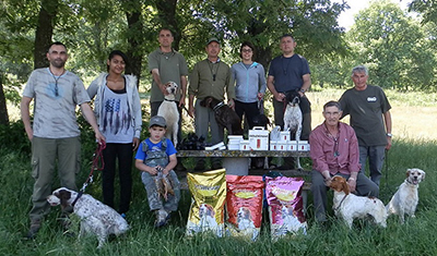 El C.D. «Amigos del perro de caza de La Rioja» celebra su última prueba de San Huberto