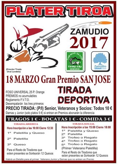 18 DE MARZO TIRADA AL PLATO GRAN PREMIO SAN JOSE EN ZAMUDIO