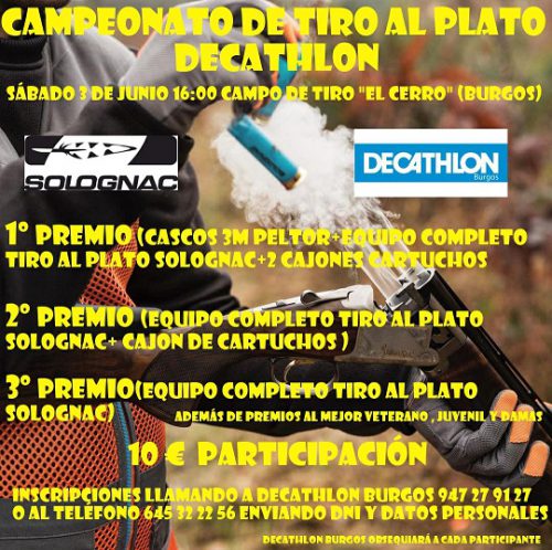 El próximo sábado, campeonato tiro al plato Decathlon en Burgos