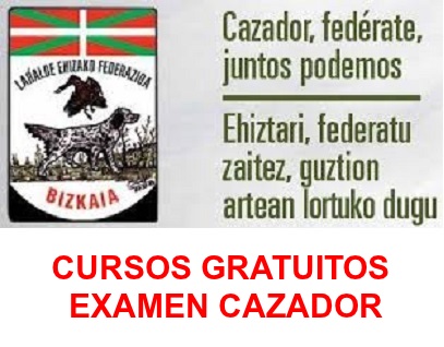 Cursos gratuitos preparación Examen Cazador (Federación Bizkaina de Caza)