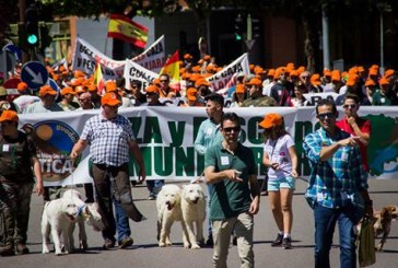 EXITO DE ASISTENCIA EN LA MANIFESTACIÓN DE CAZADORES Y PESCADORES EN GUADALAJARA