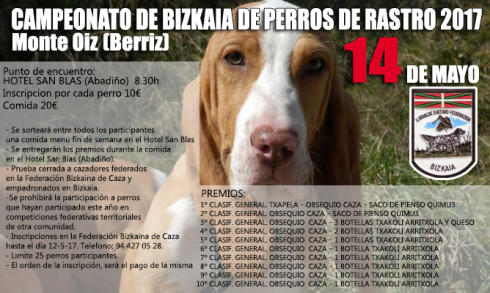 Campeonato de Bizkaia de perros de rastro 2017