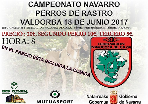 Mañana campeonato de Navarra de perros de rastro en Valdorba