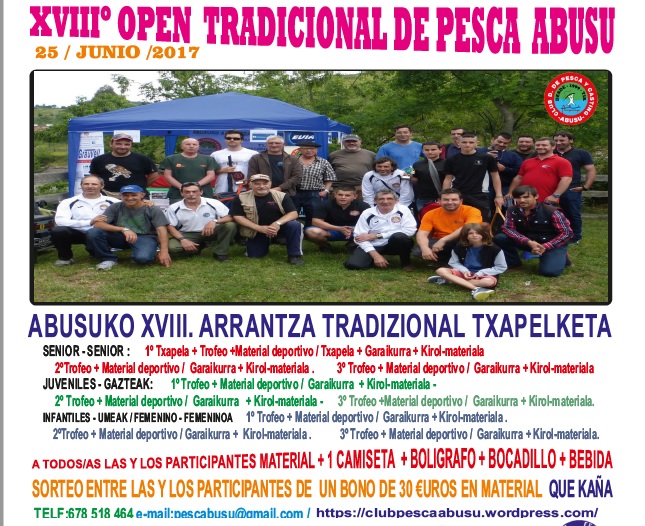 25 de Junio XVIII Open tradicional de pesca Abusu