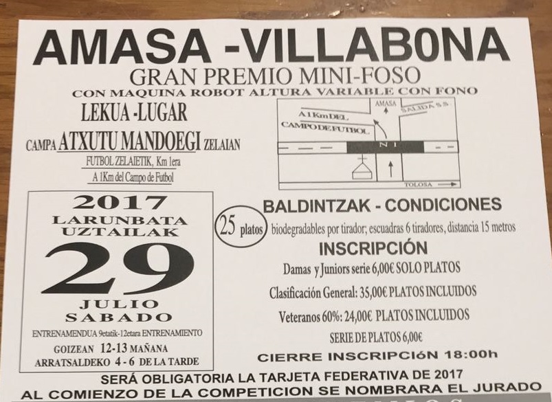 Gipuzkoa: 29 de julio. Gran premio mini foso en Villabona