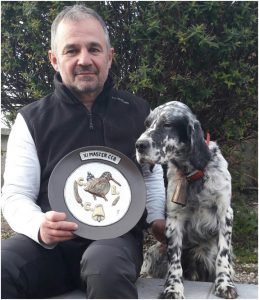 Heron Des Bois de Cernunnos (Campeón Máster CCBP 2017/2018) y su dueño Philippe Latapie.