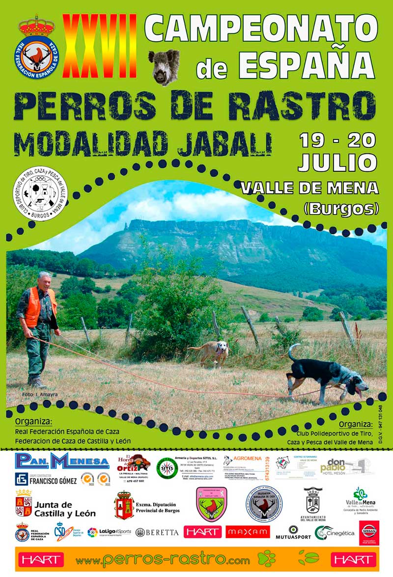 Abierto el plazo de inscripción para el XXVII Campeonato de España de Perros de Rastro, modalidad Jabalí