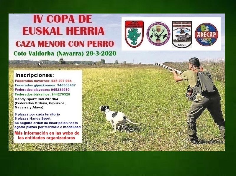 IV Copa de Euskal Herria de caza menor con perro en Valdorba (Navarra)