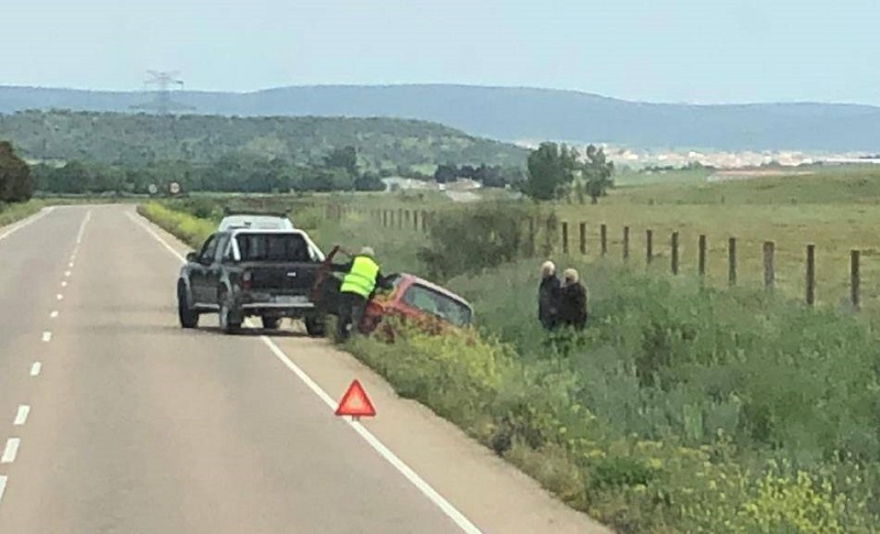 Un corzo provoca una colisión entre dos vehículos en la Carretera de Cáceres