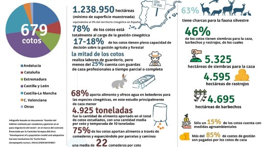 Los cazadores asumen más del 85% de los costes de gestión del hábitat en los cotos y fincas de caza en España