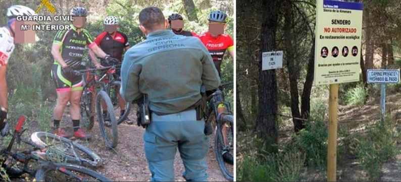 Los ciclistas no podemos encararnos con los cazadores alegando que podemos pasar por donde queramos porque es falso