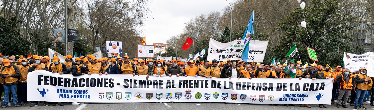 Más de 2.000 cazadores navarros participaron en la manifestación de Madrid