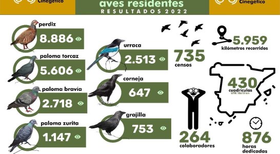 El Observatorio Cinegético bate récords y triplica el número de censos de aves