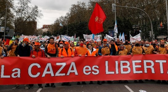 La caza saldrá a la calle en Pamplona el 2 de abril en contra de las normativas animalistas