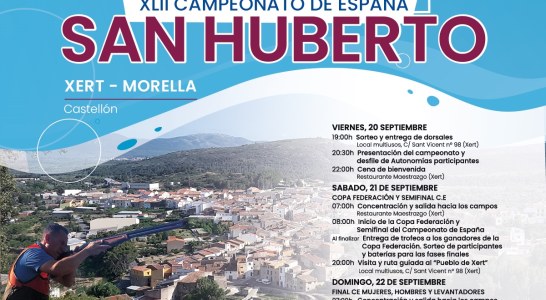 Castellón coronará a los campeones del XLII Campeonato de España de San Huberto